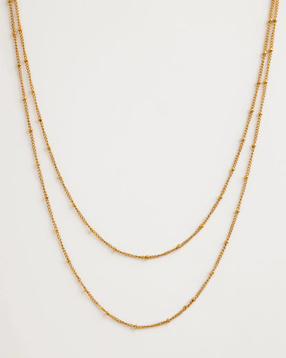 Collar Doble Aura Dorada