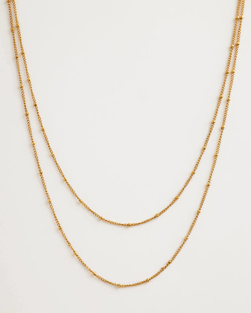 Collar Doble Aura Dorada