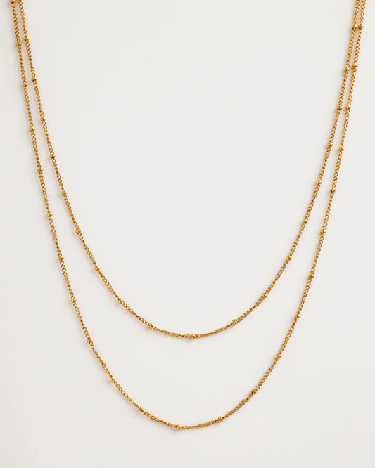 Collar Doble Aura Dorada