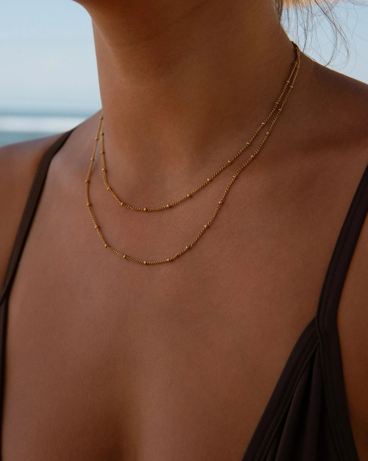 Collar Doble Aura Dorada